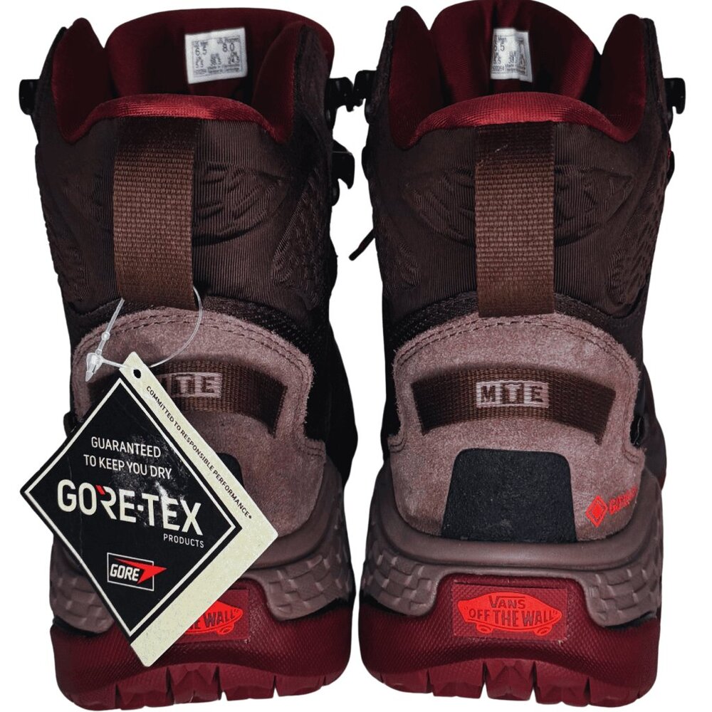 VANS MTE Crestline Gore-Tex Red Unisex Womens 8/Mens 6.5 Waterproof Boots 500264 - Picture 8 of 9